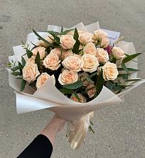 Букет Кремовые розы Латте в Пречистое