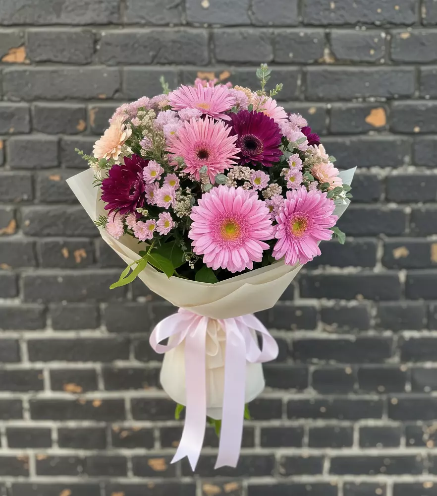 Букет цветов из: Герберы и Хризантемы в Пречистое