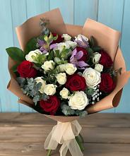 Букет цветов из:  Розы и Альстромерии в Пречистое