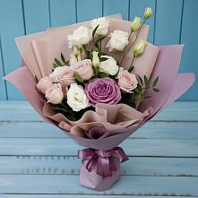 Букет цветов из:  Розы и Лизиантусы #REPLACE_PRED# Пречистое