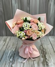 Букет цветов из:  Гвоздики, Розы и Хризантемы в Пречистое