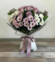 Букет цветов из:  Хризантемы и Розы #REPLACE_PRED# Пречистое