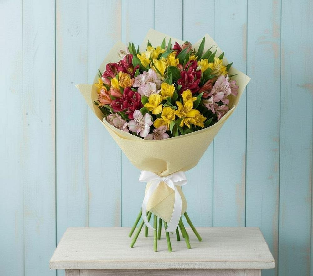 Букет цветов из: Альстромерии в Пречистое
