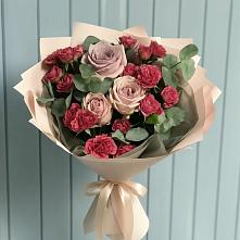 Букет цветов из:  Гвоздики и Розы в Пречистое