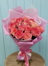 Букет 15 Розовых роз Равель в Пречистое