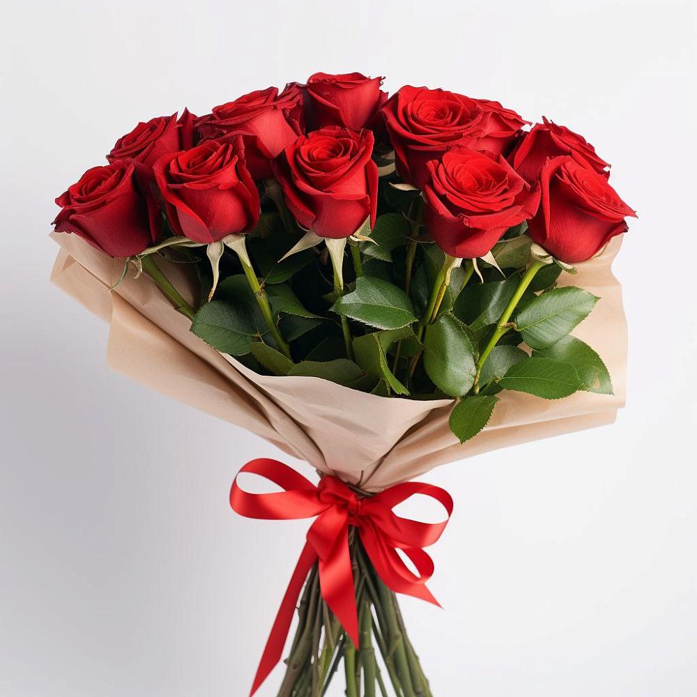 Букет 11 Красных роз Эдлесс Лав в Пречистое