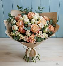 Букет цветов из:  Альстромерии и Розы в Пречистое