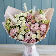 Букет цветов из:  Альстромерии и Розы в Пречистое